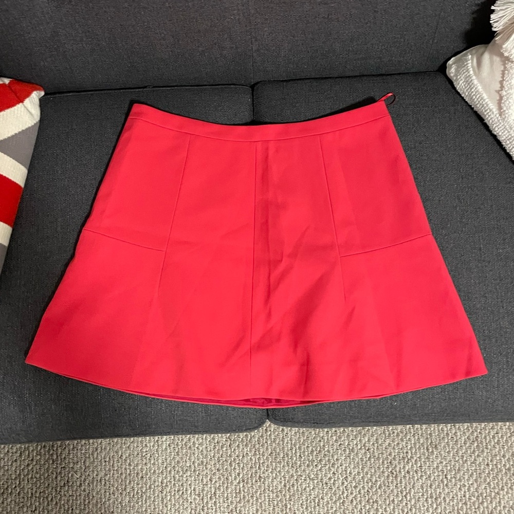 J. Crew, pink. lined mini-skirt. Slight flare